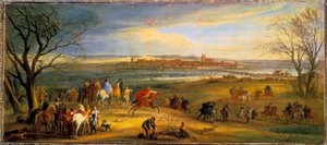 The War of Devolution (1667-1668): "" Capture of Dole in Franche-Comte av kong Louis XIV, 16. februar av Pierre Denis Martin