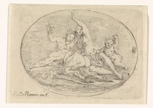 To kvinner med en satyr av Pierre Denis Plumier