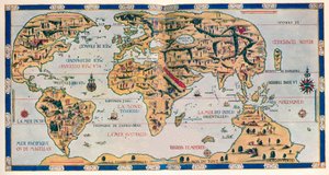 Dauphin-kartet over verden, 1546, 1912 av Pierre Desceliers