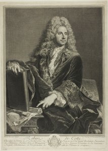 Portrett av Robert de Cotte av Pierre Drevet