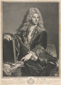 Portrett av Robert de Cotte av Pierre Drevet