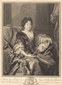 Maria av Laubespine av Pierre Drevet after Nicolas de Largillierre