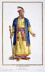 Aurangzeb, Great Khan of the Mongol Hordes fra Recueil des Estampes, som representerer rangene og verdighetene, etter drakten til alle eksisterende nasjoner