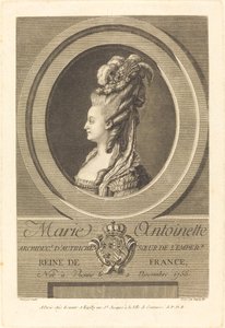 Marie Antoinette av Pierre Dupin II after Carle Van Loo