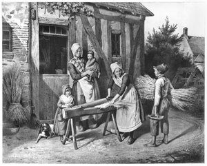 Breaking Hemp, ca. 1830-40 av Pierre Duval Lecamus