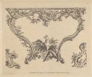 Design for et konsollbord, 1752.