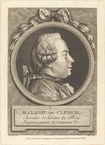 Mr. Clicot de Clerval av Pierre Etienne Moitte after Charles Nicolas Cochin II