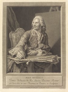 John Restout av Pierre Etienne Moitte after Maurice Quentin de La Tour