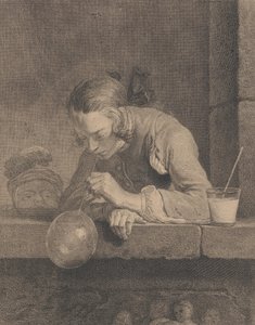 Såpebobler, 1739. av Pierre Filloeul