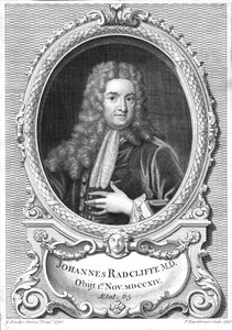 John Radcliffe, engelsk lege, 1747 av Pierre Fourdrinier
