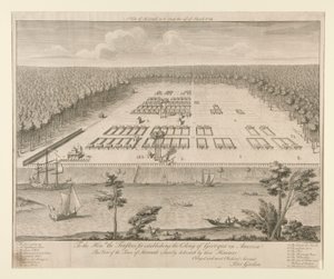 Utsikt over Savannah av Pierre Fourdrinier