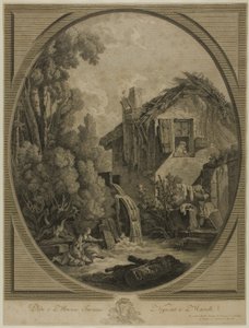Vindmøllelandskap av Pierre Francois Laurent