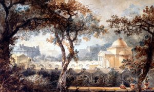 forsoningskapell til Ludvig XVI i Paris. akvarell, ca. 1830