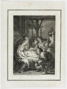Tilbedelse av hyrdene av Pierre François Basan