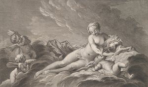 Venus gir nektar til Amor, 1700-tallet. av Pierre François Basan