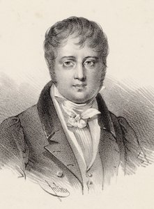 Portrett av komponisten Nicolò Isouard 1775-1818. av Pierre François Ducarme