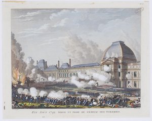 Stormen av Tuileries-palasset 10. august 1792, ca. 1800