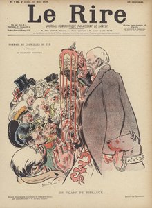Skålen av Bismarck. Illustrasjon for Le Rire