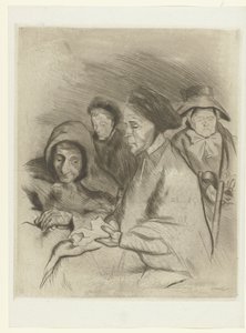 Vier oude vrouwen Portretter av gamle kvinner The Trial (serietittel) av Pierre Georges Jeanniot