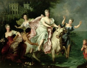 Europa blir båret bort av Jupiter forvandlet til en okse, ca. 1700