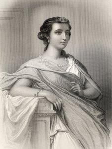 Aspasia of Milet (ca. 470-410 f.Kr.) illustrasjon fra 
