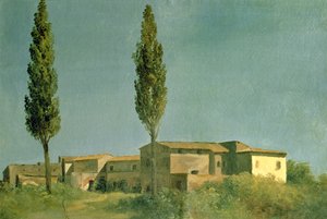 At the Villa Farnese: The Two Poplars, ca. 1777 (olje på kort)