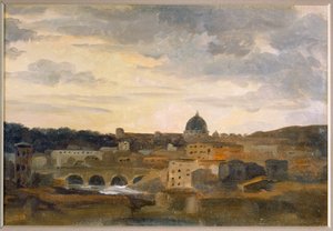 Blick auf Rom bei stürmischem Wetter