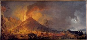 Vesuvs utbrudd i Napoli Maleri av Pierre-Jacques (Pierre Jacques) Volaire (Le chevalier volaire) (1729-1802) 1700-tallet Le Havre, Musee des Beaux Arts