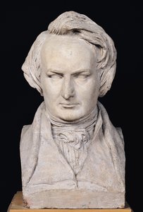 Byste av Victor Hugo (1802-85) 35 år gammel, 1837 (gips)