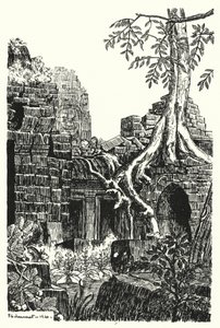 En indre domstol, Bayon (gravering)