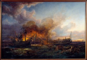 Kamp av Supervisor og Quebec i 1779 Maleri av Pierre Gilbert (1783-1860) 1779 Brest, Musee des Beaux Arts