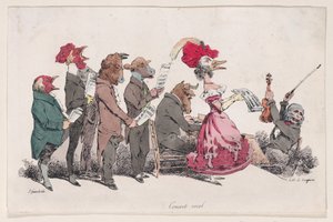 Vokalkonsert fra Metamorphoses of the Day, 1829.
