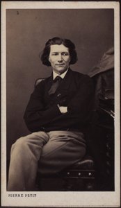 Portrett av dramatikeren Victorien Sardou 1831-1908, ca 1860. av Pierre Lanith Petit