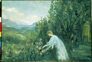 Woman in a Garden (Lady in the Garden). Maleri av Pierre Laprade (1875-1931)