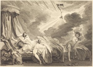 Fyrverkeriet av Pierre Laurent Auvray after Jean Honoré Fragonard