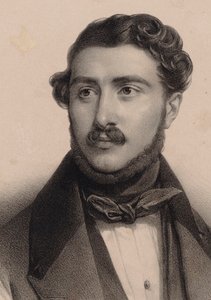 Portrett av komponisten Théodore Labarre 1805-1870.