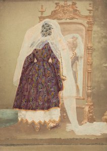 [The Countess in Gold Pique Dress as Judith], 1860-tallet. av Pierre Louis Pierson