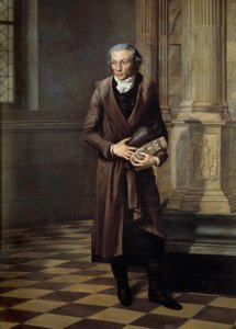 Portrett av Alexandre Lenoir (1761-1839) kurator for musee des monuments français Maleri av Pierre M. Delafontaine (1774-1860) 1802 Søn. 2,20 x 1,61 m - Portrett av Alexandre Lenoir (1761-1839), kurator for museet for de franske monumentene. Maleri