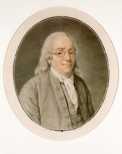 Portrett av Benjamin Franklin i Spectacles