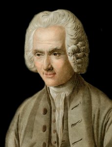 Portrett av Jean-Jacques Rousseau - Portrett av Jean Jacques Rousseau (1712-1778) Gravert av Pierre Michel Alix