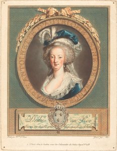 Dronning Marie-Antoinette, ca. 1789. av Pierre Michel Alix