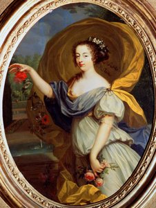 Portrett av hertuginne de la Valliere som Flora, 1600-tallet. av Pierre Mignard