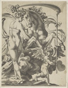 Saturn og nymfen Philyra av Pierre Milan