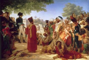Napoleon Bonaparte benåder opprørerne i Kairo, 23. oktober 1798 av Pierre Narcisse Guerin