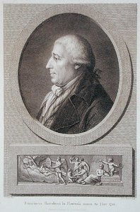 Portrett av Francesco Bartolozzi (1727-1815) gravert av Jacques Brouillard (1744-1806) (gravering) av Pierre Noel Violet