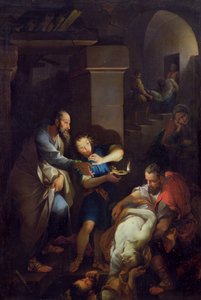 Begravelsen av Tobit av hans landsmenn, 1733 av Pierre Parrocel