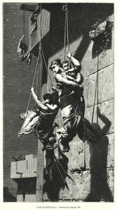 De athenske flyktningene (litho)