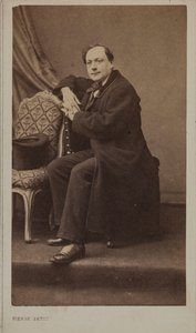 Portrett av poeten Théodore de Banville 1823-1891. av Pierre Petit