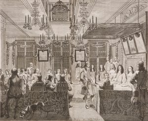 King Charles II spiste middag med Lucy Walter av Pierre Philippe