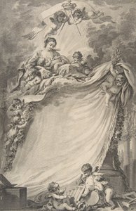 Diplom av frimurerne i Bordeaux, etter François Boucher, 1766. av Pierre Philippe Choffard